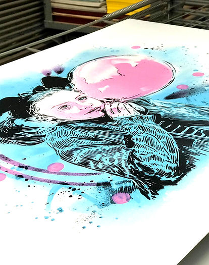 C215 | Sérigraphie "La fille au ballon"