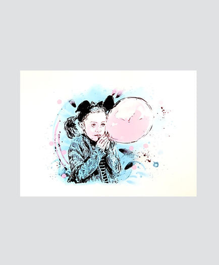 C215 | Sérigraphie "La fille au ballon"