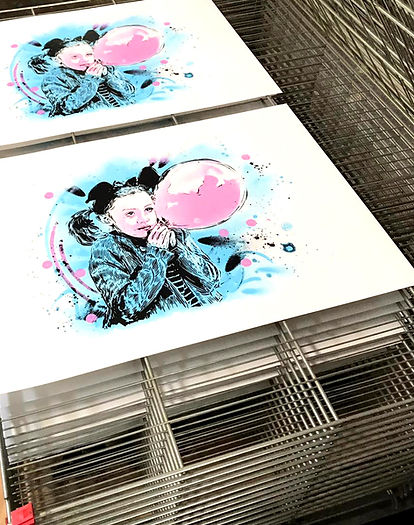 C215 | Sérigraphie "La fille au ballon"